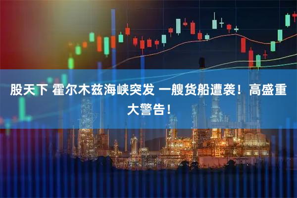 股天下 霍尔木兹海峡突发 一艘货船遭袭！高盛重大警告！