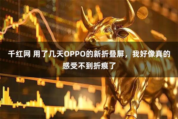 千红网 用了几天OPPO的新折叠屏，我好像真的感受不到折痕了