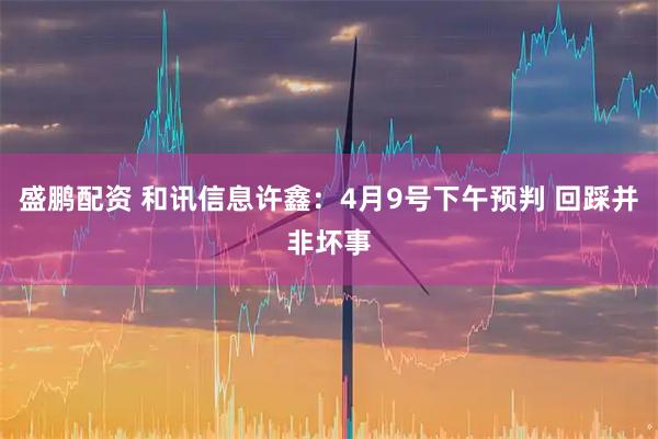 盛鹏配资 和讯信息许鑫：4月9号下午预判 回踩并非坏事