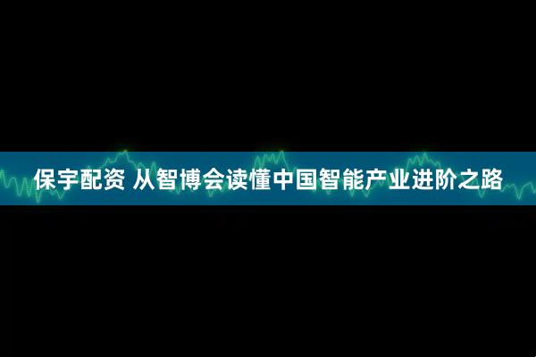 保宇配资 从智博会读懂中国智能产业进阶之路